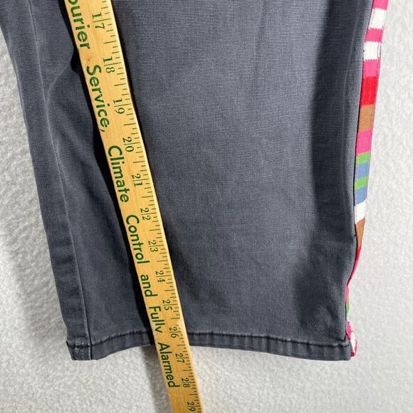 PILCRO Pants 29 ANTHROPOLOGIE Side Striped Canvas Ankle Utility Hi Rise Gray - Picture 14 of 16